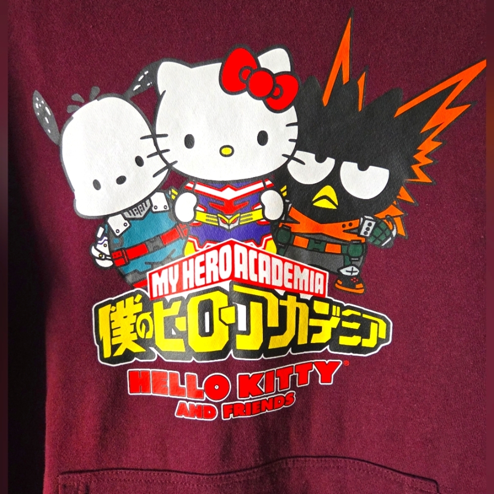 My Hero Academia And Friends‎ Hello Kitty Hoodie Mens Small 34/36